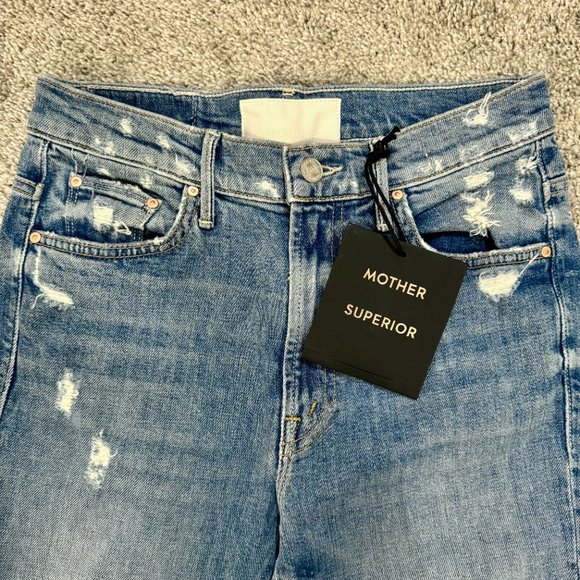 NWT Mother Superior Insider Crop Step Fray in Holy Melancholy W/ Distressing - Picture 3 of 13